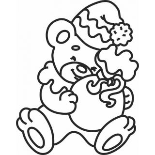 "Мишка с игрушкой №2 А4"