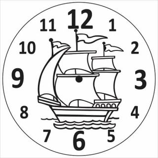 Песочный трафарет Часы Паруса - Купить по цене от 120.00 руб.