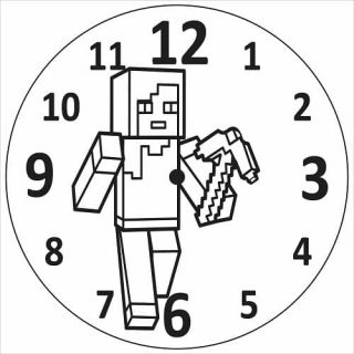 Песочный трафарет Часы Майнкрафт №1 - Купить по цене от 120.00 руб.