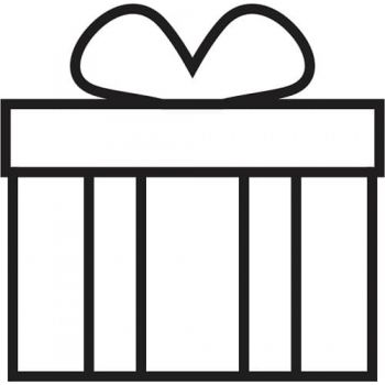 Трафарет Подарок для раскрашивания песком А6