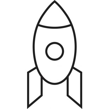 Трафарет Ракета для раскрашивания песком А6