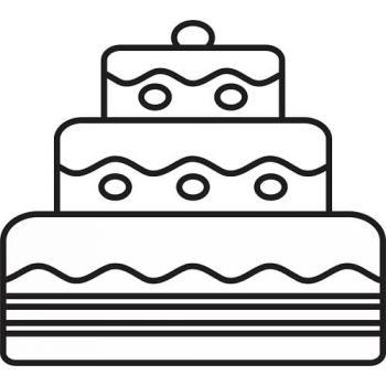 Трафареты Тортик для раскрашивания песком А6