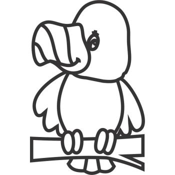 Трафарет Попугая для раскрашивания песком А6