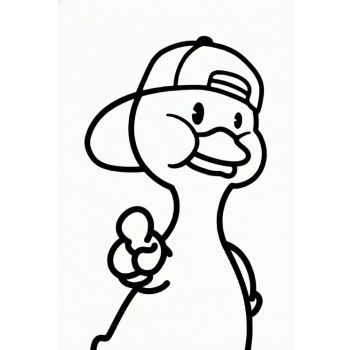 "Уточка в кепке №1" А4