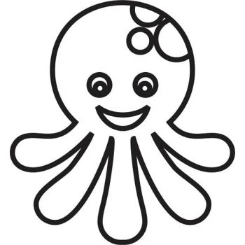 Трафареты Осьминожка для раскрашивания песком А6