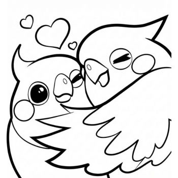 "Влюбленные попугайчики №1" А5