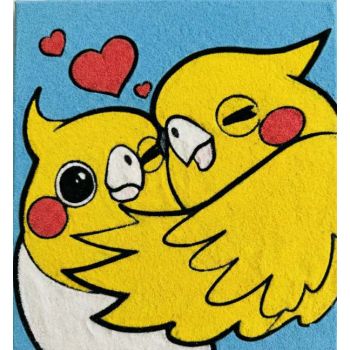 "Влюбленные попугайчики №1" А5