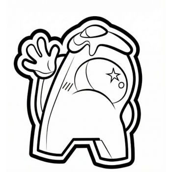 Трафарет Бычка №1 А4 для раскрашивания песком