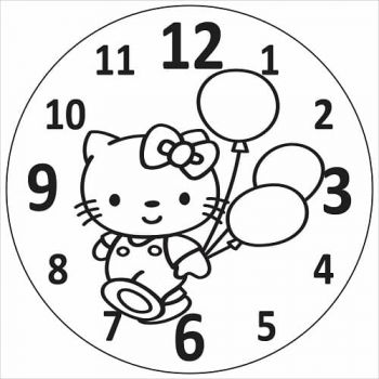 Песочный трафарет Часы Кошечка - Купить по цене от 120.00 руб.