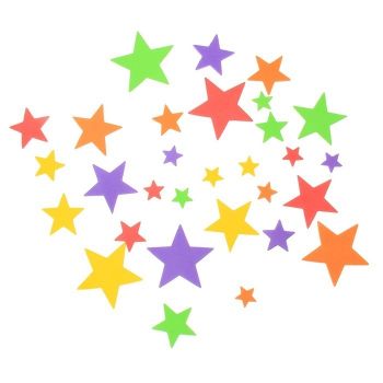 Набор "Звезды" из фоамирана EVA (ЭВА), 50 шт