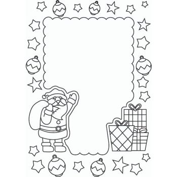 Трафарет Дед мороз №1 Трафарет для рисования песком