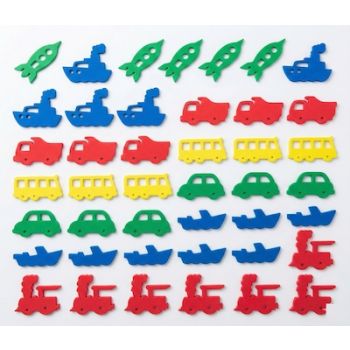 Набор "Транспорт" из фоамирана EVA (ЭВА), 50 шт.