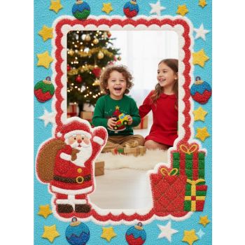 Трафарет Дед мороз №1 Трафарет для рисования песком