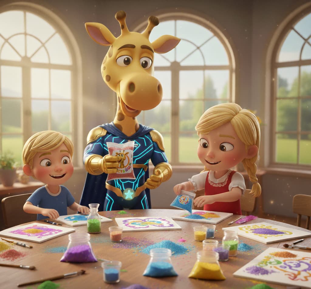 Дети занимаются творчеством с наборами Кидстейшн